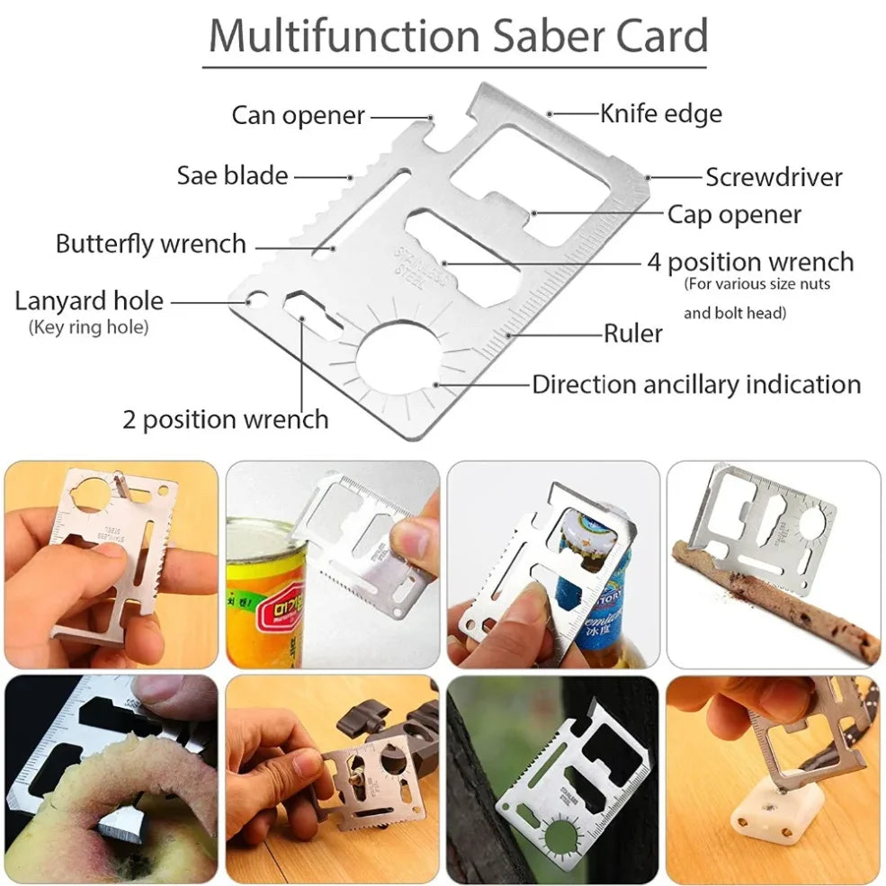 Kit de survie d'urgence professionnel, équipement de Camping multifonction